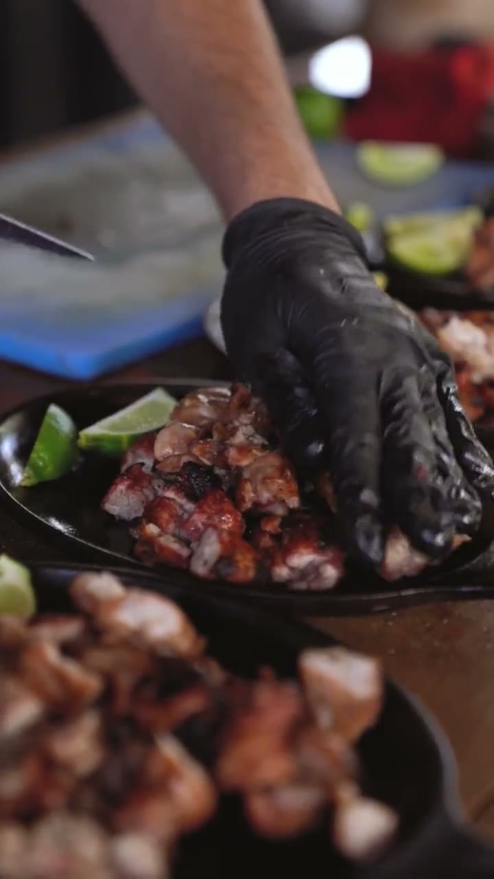A chef working in a professional kitchen